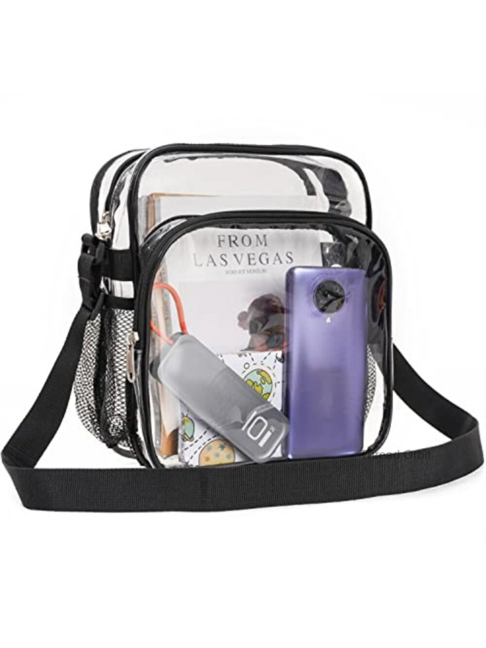Clear Crossbody Bag Stadium Approved PVC Purse for Concerts Sports Events Work